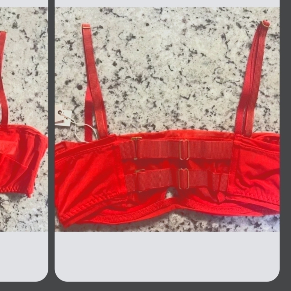 We Are HAH x Free People Wired Bra blood orange 30-38d NEW! - Picture 3 of 5